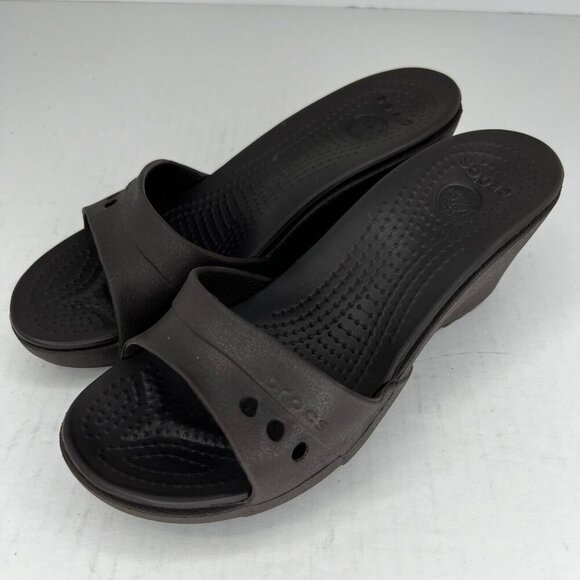 CROCS Shoes - CROCS Brown Sandals with Contoured Footbed